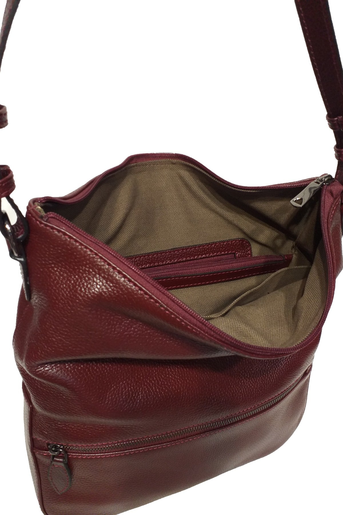 EBRULİ Hobo Tote Bag - Burgundy