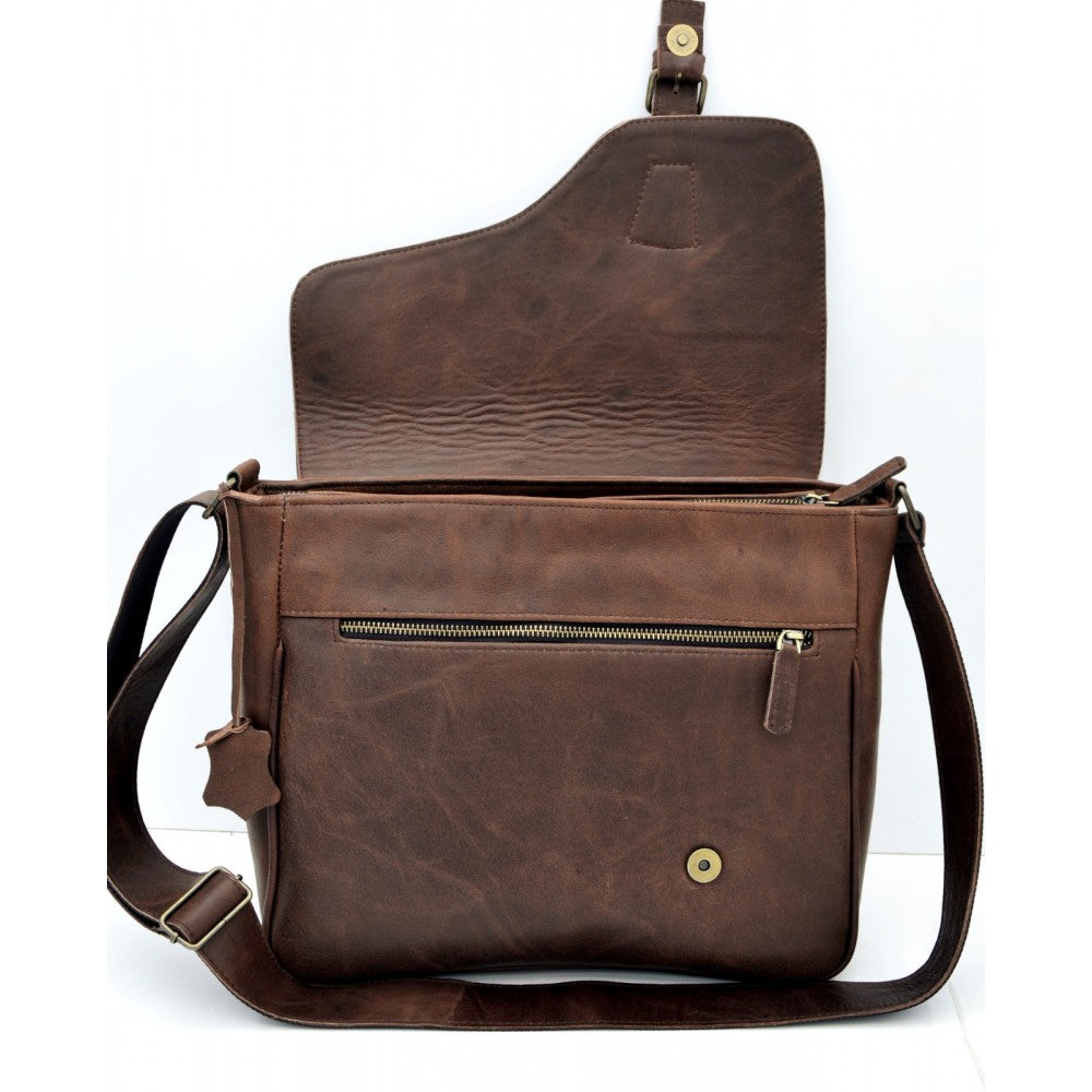 Antique Collection - Postman Cross Body Bag (Brown)