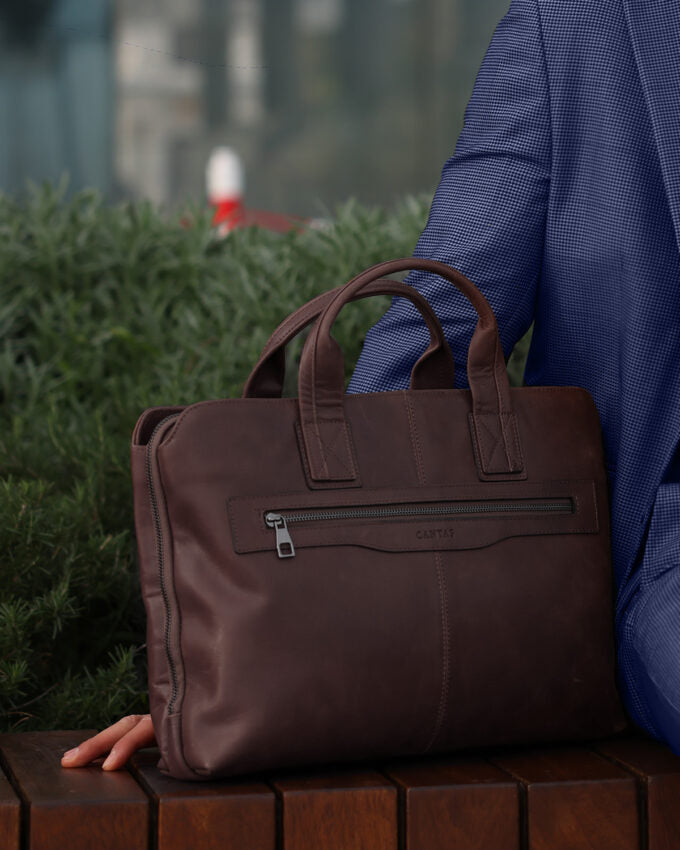 BEYOĞLU Genuine Leather Collection - Multi-Compartment Briefcase