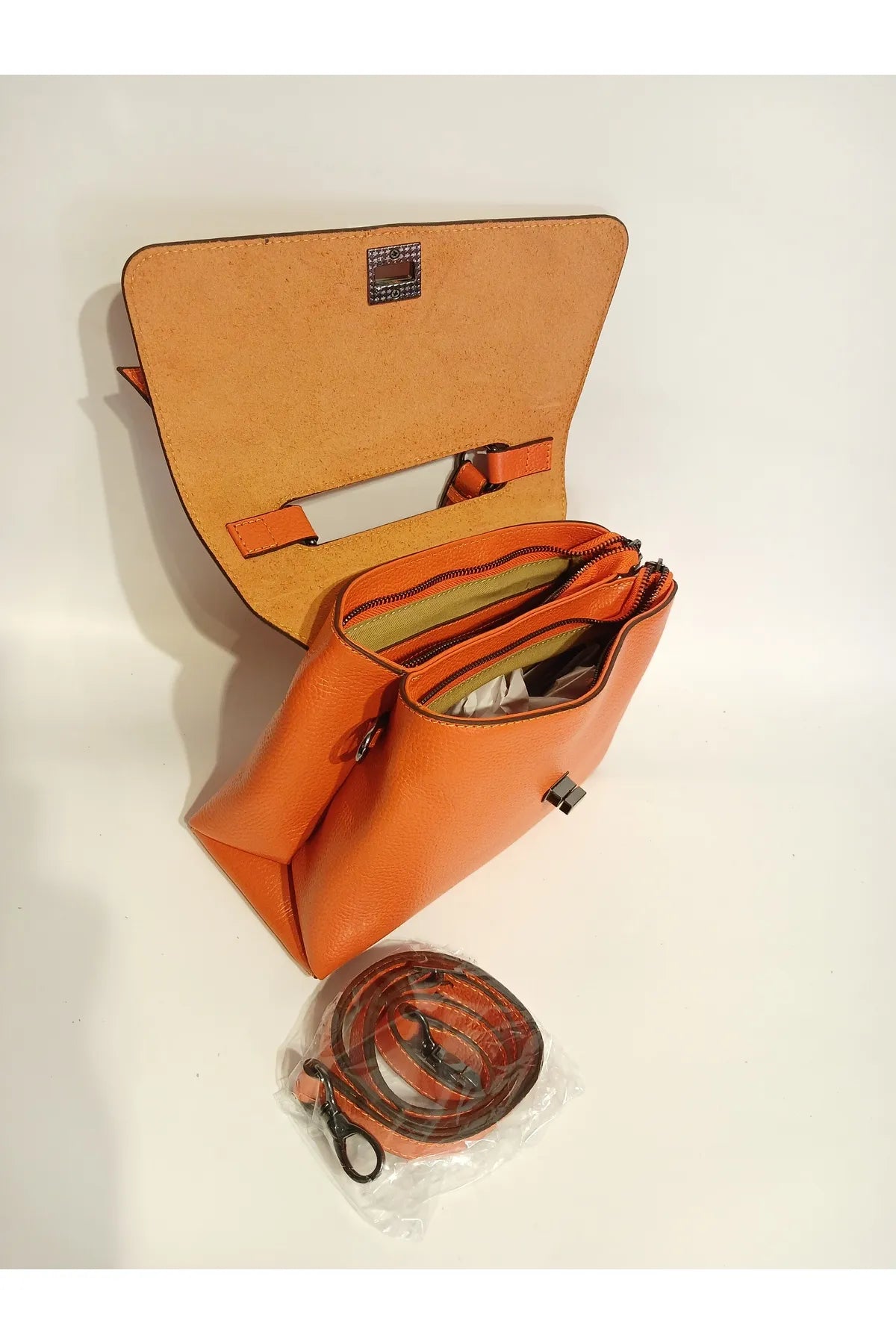 EPHORIA Flap Over Handbag Mini - Orange